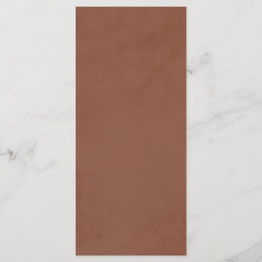 Terracotta herfst laat Boho herfst bruiloft Menu (Achterkant)