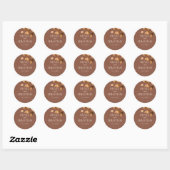 Terracotta herfst laat Boho herfst bruiloft Ronde Sticker (Vel)