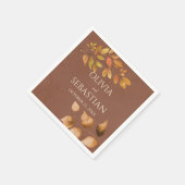 Terracotta herfst laat Boho herfst bruiloft Servet (Hoek)