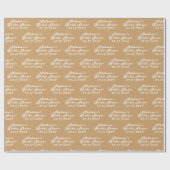 Terracotta Herfst Moderne Bruid Bruiloft Feest Cadeaupapier (Vlak)