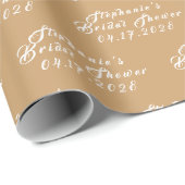 Terracotta Herfst Moderne Bruid Bruiloft Feest Cadeaupapier (Rol Hoek)