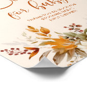 Terracotta herfst pompoen boeken voor baby poster (Hoek)