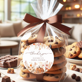 Terracotta Herfst pompoen Vrijgezellenfeest Ronde Sticker