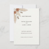 Terracotta Herfstblad Save The Date Kaart (Voorkant)