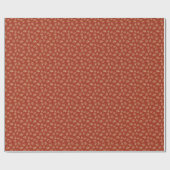 Terracotta herfstbladeren inpakpapier goud (Vlak)