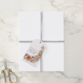 Terracotta herfstbloemen en bladeren vallen bruilo cadeaulabel (Met Touw)