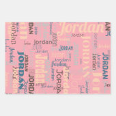 Terracotta Herhalende Naam Gepersonaliseerde Aarde Inpakpapier Vel (Voorkant)