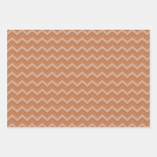Terracotta Herringbone Pattern Inpakpapier Vel (Voorkant 3)