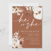 Terracotta Hij of zij nodigt beide uit Kaart (Voorkant)