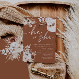 Terracotta Hij of zij nodigt beide uit Kaart