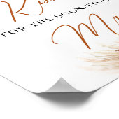 Terracotta Hoeveel Kisses voor de Soon-to-be Mrs. Poster (Hoek)