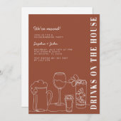 Terracotta Housewarming Party Kaart (Voorkant / Achterkant)