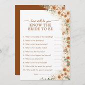 Terracotta How Well Do You Know the Bride Game (Voorkant / Achterkant)