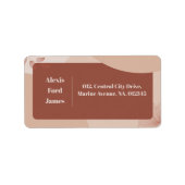 Terracotta Hues Chic Abstract adreslabel Etiket (Voorkant)
