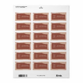 Terracotta Hues Chic Abstract adreslabel Etiket (Full Sheet)