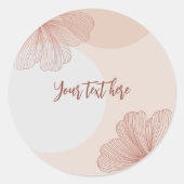 Terracotta Hues Ronde Sticker (Voorkant)