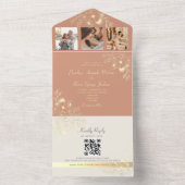 Terracotta Huwelijk QR Code All In One Uitnodiging (Binnen)