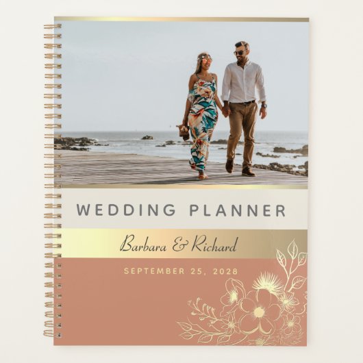 Terracotta Huwelijksplanner met Foto Planner (Voorkant)