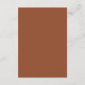 Terracotta Huwelijksplanningkaart Informatiekaartje (Achterkant)