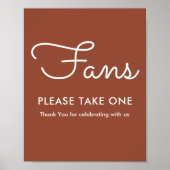 Terracotta huwelijksprogramma's bord aanwijzer voo poster (Voorkant)