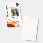 Terracotta ID Badge Foto Creatief Ontwerpteam (Front & Back)
