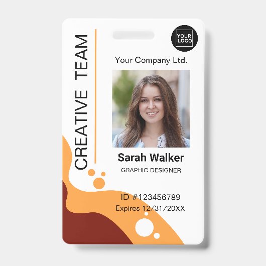 Terracotta ID Badge Foto Creatief Ontwerpteam (Front)