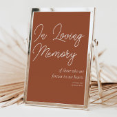 Terracotta in Loving Memory Wedding Memorial Sign Poster