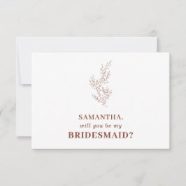 Terracotta Indie Autumn Floral Save the date Invit Kaart