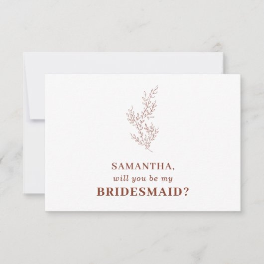 Terracotta Indie Autumn Floral Save the date Invit Kaart (Voorkant)