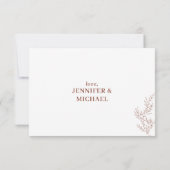 Terracotta Indie Autumn Floral Save the date Invit Kaart (Achterkant)