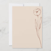 Terracotta Indie Flower Daisy Baby shower Kaart (Achterkant)