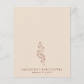 Terracotta Indie Rustic Budget Baby shower Flyer (Achterkant)