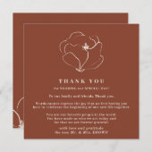 Terracotta Indie Rustic Simple bedankt Kaart (Voorkant / Achterkant)