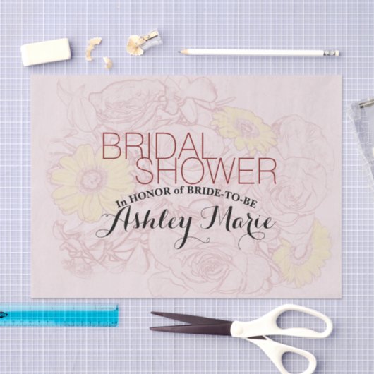 Terracotta ingekleurde boeketkunstwerk gepersonali tissuepapier (Craft)