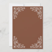 Terracotta Islamic Muslim Weduwen Invitation Kaart (Achterkant)