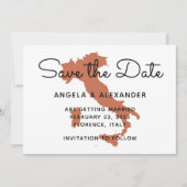 Terracotta Italy Destination Wedding Save The Date (Voorkant)