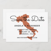 Terracotta Italy Destination Wedding Save The Date (Voorkant / Achterkant)