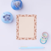 Terracotta & Ivoor Geometrisch Diamantpatroon Flyer (Enkel)
