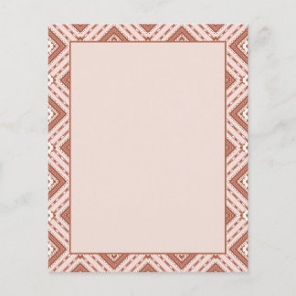 Terracotta & Ivoor Geometrisch Diamantpatroon Flyer