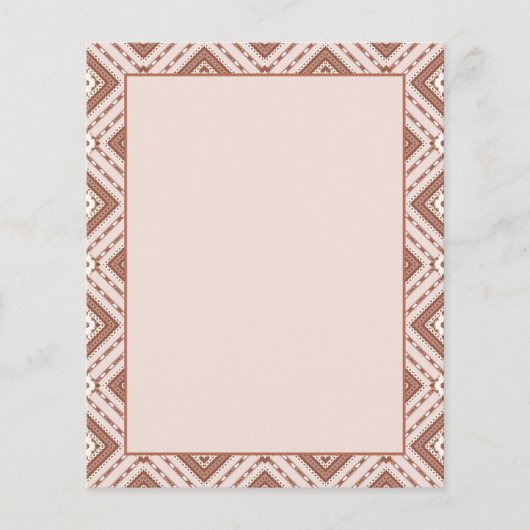 Terracotta & Ivoor Geometrisch Diamantpatroon Flyer (Voorkant)