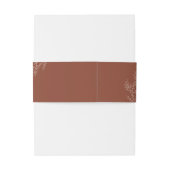 Terracotta Ivoor Ivy Bloem Monogram Elegant Uitnodigingen Wikkel (Achterkant Voorbeeld)