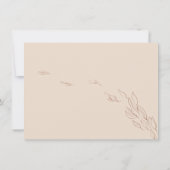 Terracotta Ivoorkleurige Eenvoudige baby shower fe Bedankkaart (Achterkant)