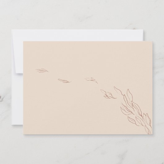 Terracotta Ivoorkleurige Eenvoudige baby shower fe Bedankkaart (Achterkant)