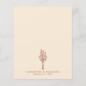 Terracotta Ivory Modern Budget We Do Botanical Flyer (Achterkant)