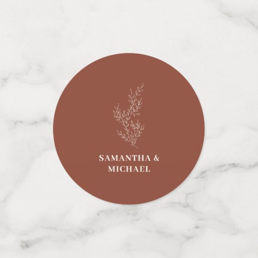 Terracotta Ivy Bloem Favoriete Bruiloft Confetti (Kleine voorkant)