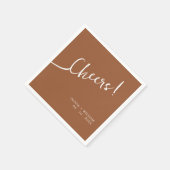 Terracotta juicht bruiloft servetten script (Hoek)