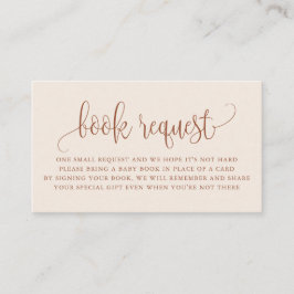 Terracotta  Kaart voor Boho Book-aanvraag voor Man Plaatskaartje