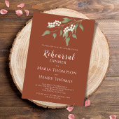 Terracotta Kalligrafie Ampersand Groen Bloemen Kaart