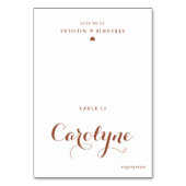 Terracotta Kalligrafie Maaltijdkeuze Plaatskaart Kaart (Voorkant)