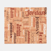 Terracotta kaneel Herhalende Naam Modern Neutraal Fleece Deken (Voorkant (Horizontaal))